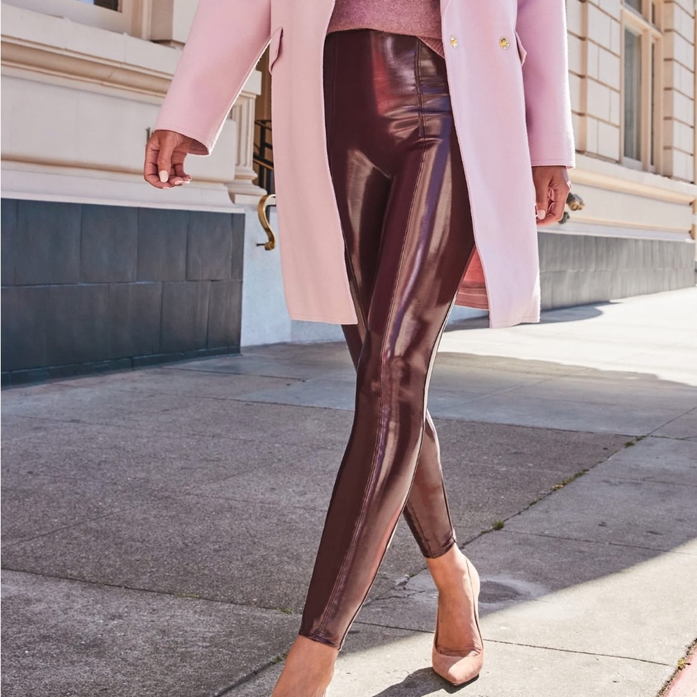SPANX Glossy Chocolate Leggings